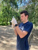 Alister doing DNA sampling on the Yarra in Alphington
