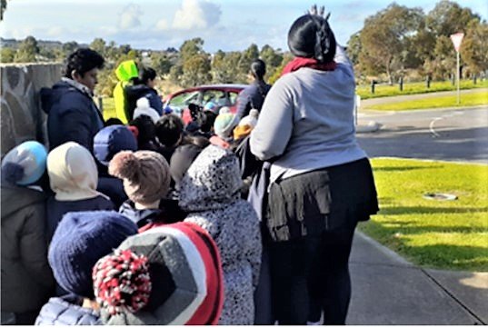 Kindergarten group walk