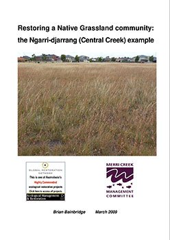 restoring a native grassland community