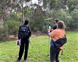 Community nest-box monitors being trained at Merri Park, April 2021 Nest box volunter training