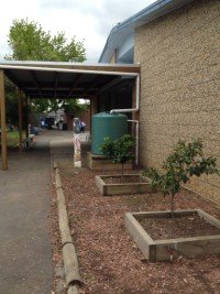 Small tank to water surrounding gardens at Thomastown East Primary School