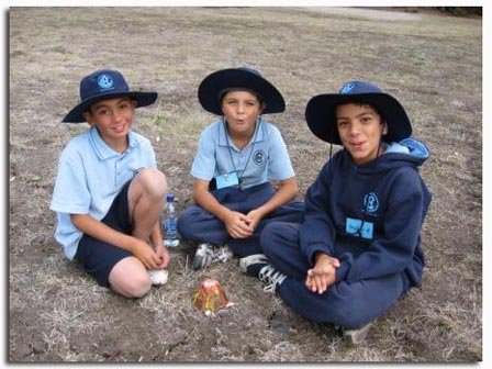 Campbellfield Heights Primary School students erupt a model volcano