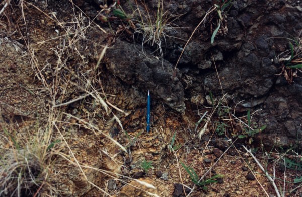 Basalt/Silurian unconformity at Sumner Park Brunswick